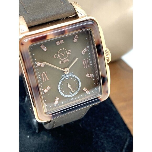 GV2 by Gevril Women\'s Watch 9249.5 Swiss Quartz Brown Mother of Pearl Di… main image 11